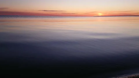 Sunset quiet evening by the sea Stock Footage 142906082