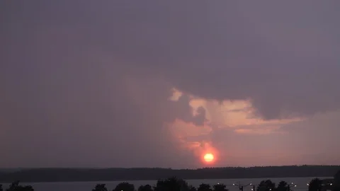 Sunset with rain Stock-Footage 113696193
