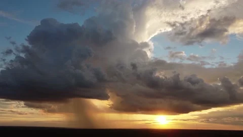 Sunset-raincloud-timelapse 스톡 동영상 155340058