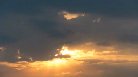Sunset in rainy clouds. Time lapse. Stock Footage 67597556
