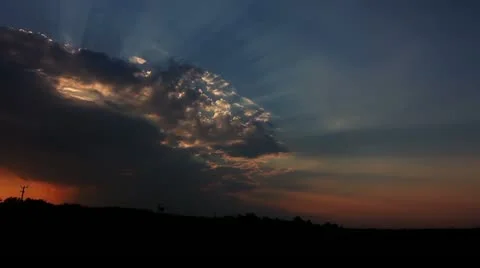 Sunset rays 2 Stock Footage