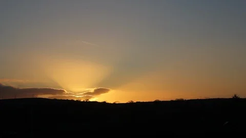 Sunset rays (faster version) Stock Footage 86620403