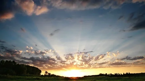 Sunset Rays Stock Footage 100664745