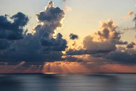 Sunset Rays Fotos Stock