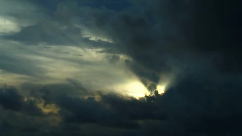 Sunset Rays Through Clouds (1080p 23.976) Video stock 88838251