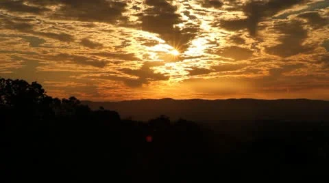 Sunset reaching night Stock Footage 11818978