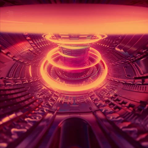 Sunset Reactor: Thermal Charging Sequence Stock Footage 327822124