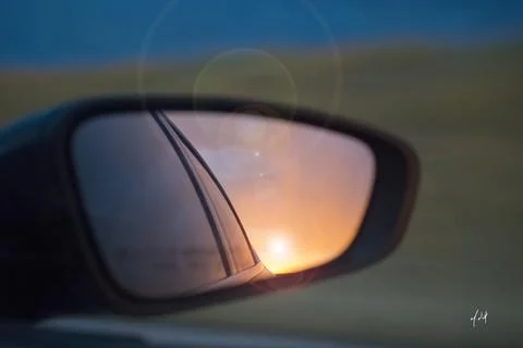 Sunset in the Rearview Stock Photos
