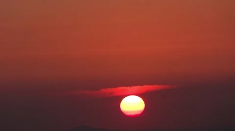 Sunset in red and yellow 10a 스톡 동영상 58287292