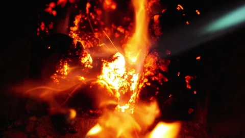 Sunset with red clouds and the chimney Stock Footage 165858927