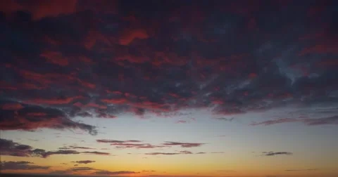 Sunset red clouds and sky Stock Footage 50752122