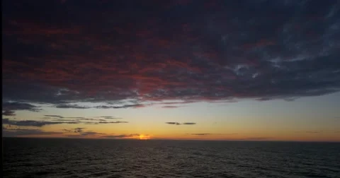 Sunset red clouds end of the world scene Stock Footage 50745513