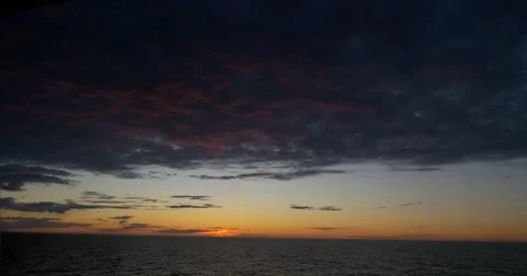 Sunset red clouds scene Stock Footage 50747020