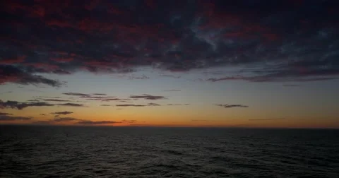 Sunset red clouds on the sea Video stock 50752187