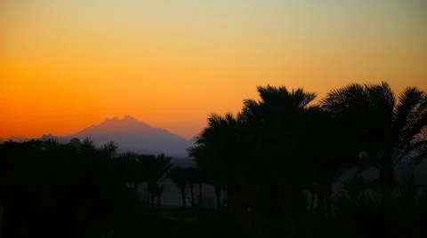 Sunset in the Red mountain Stock Photos