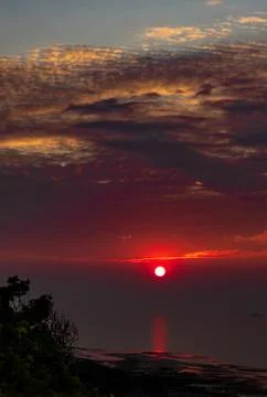 Sunset red Foto stock