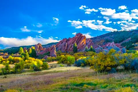 Sunset on the Red Rocks Stock Photos
