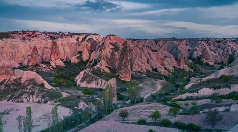 Sunset in Red Rose valley in April. Stock Footage 67095494