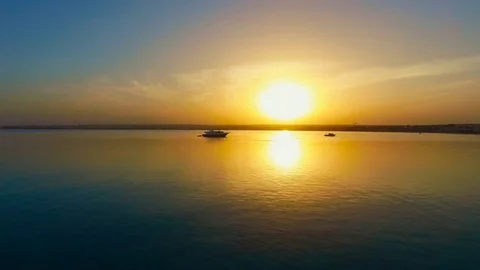 Sunset of the Red Sea in Egypt. Stock Footage 75043206