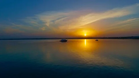 Sunset of the Red Sea in Egypt. Stock Footage 75043727