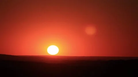 Sunset Red Sky. Time lapse Stock-Footage 43049612