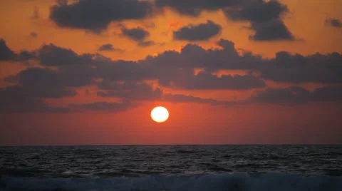 Sunset red sun Stock Footage 40677862