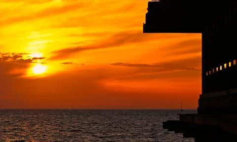 Sunset on Redondo Beach Pier Stock Photos