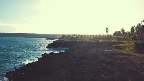 Sunset reef view Stock Footage 100765564