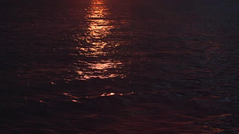 Sunset Reflecting in Ocean Water Abstract Stock Footage 159452453