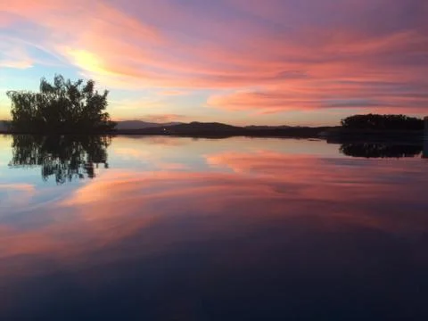 Sunset Reflection 01 Fotos de archivo