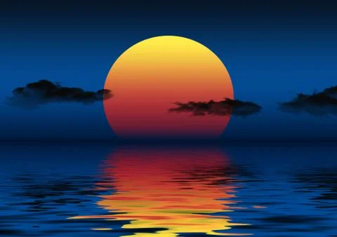 Sunset reflection on the beach Stock Photos