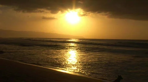 Sunset reflection HQ  Stock Footage 241871