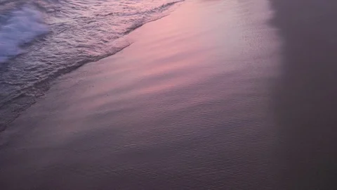 Sunset reflection at Ipanema beach in Rio de Janeiro Stock Footage 91880379