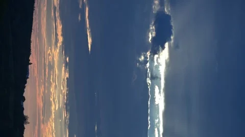 Sunset Reflection on Lake with Cloud Shadow Stock-Footage 345032358