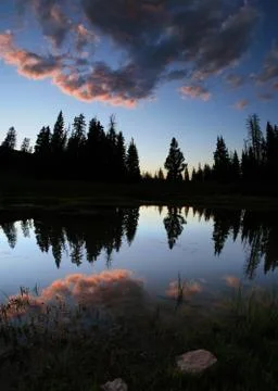 Sunset reflection Stock Photos