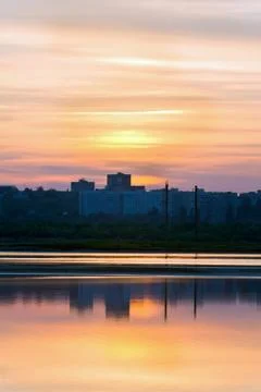 Sunset reflection Stock Photos