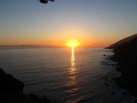 Sunset reflection Stock Photos