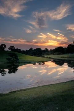 Sunset reflection Stock Photos