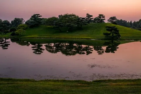 Sunset reflection Foto stock