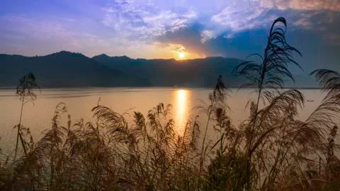 SUNSET REFLECTION 写真素材