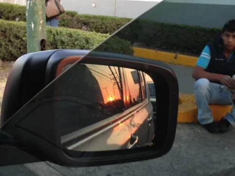 Sunset reflection Foto stock