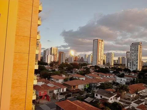 Sunset with reflection Stock Photos