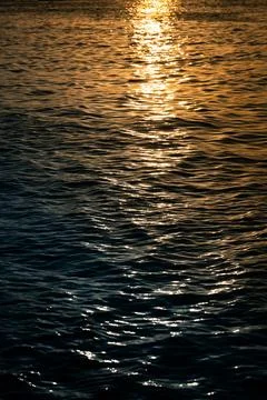 Sunset reflection of the sun on the sea Stock Photos
