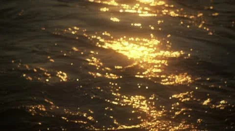 Sunset reflection in water background soft focus Stock Footage 12656780