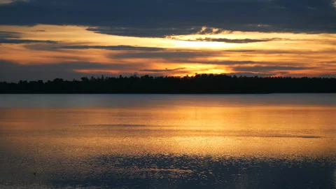 Sunset reflection in water , beautiful times Stock Footage 139441665