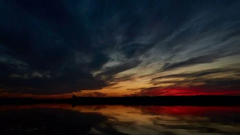 Sunset reflection in water. 스톡 동영상 73733920