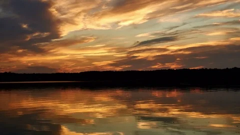 Sunset reflection in water. Stock Footage 73734140