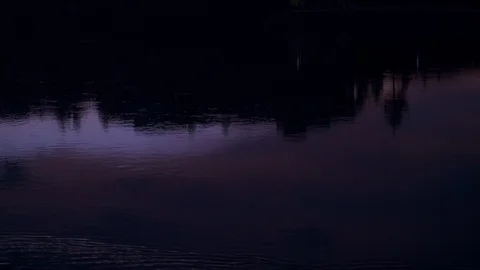 Sunset Reflection in the Water Stock Footage 90494269