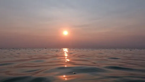 Sunset reflection on water Stock Footage 270154685