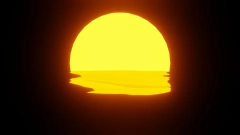 Sunset reflection in water or the ocean on black background. Stock Illustration